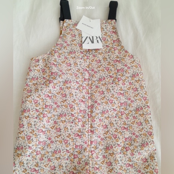 Zara kid's floral insulated rain/snowsuit overalls & boots BUNDLE !! - Picture 4 of 7